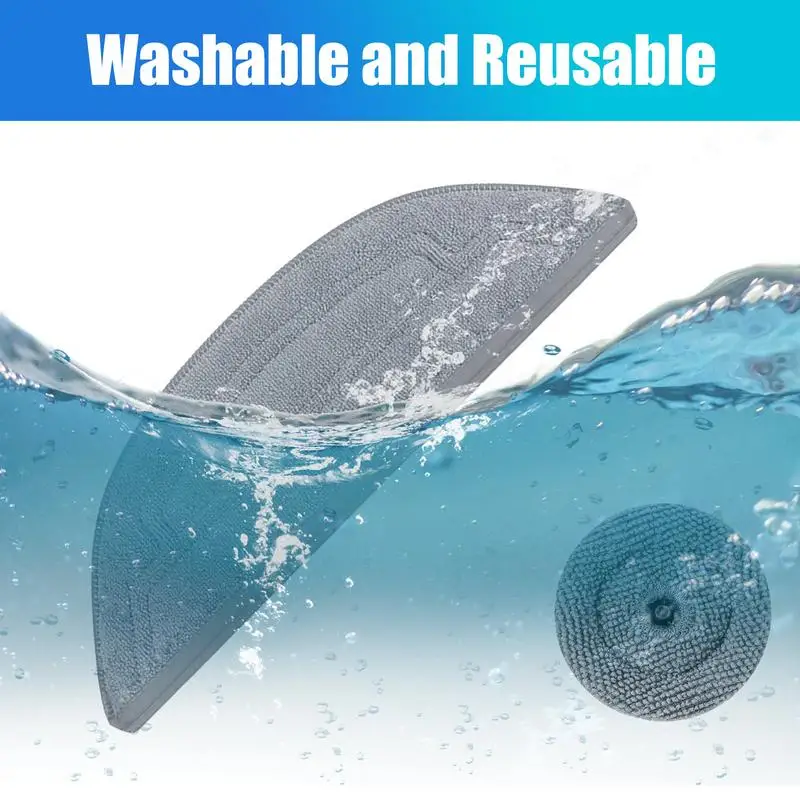 

Wet Mopping Cloths Pack Of 6 Microfiber Cloth Mop Absorbent Floor Cleaning Accessories For Robot Vacuum Cleaner Wet And Dry