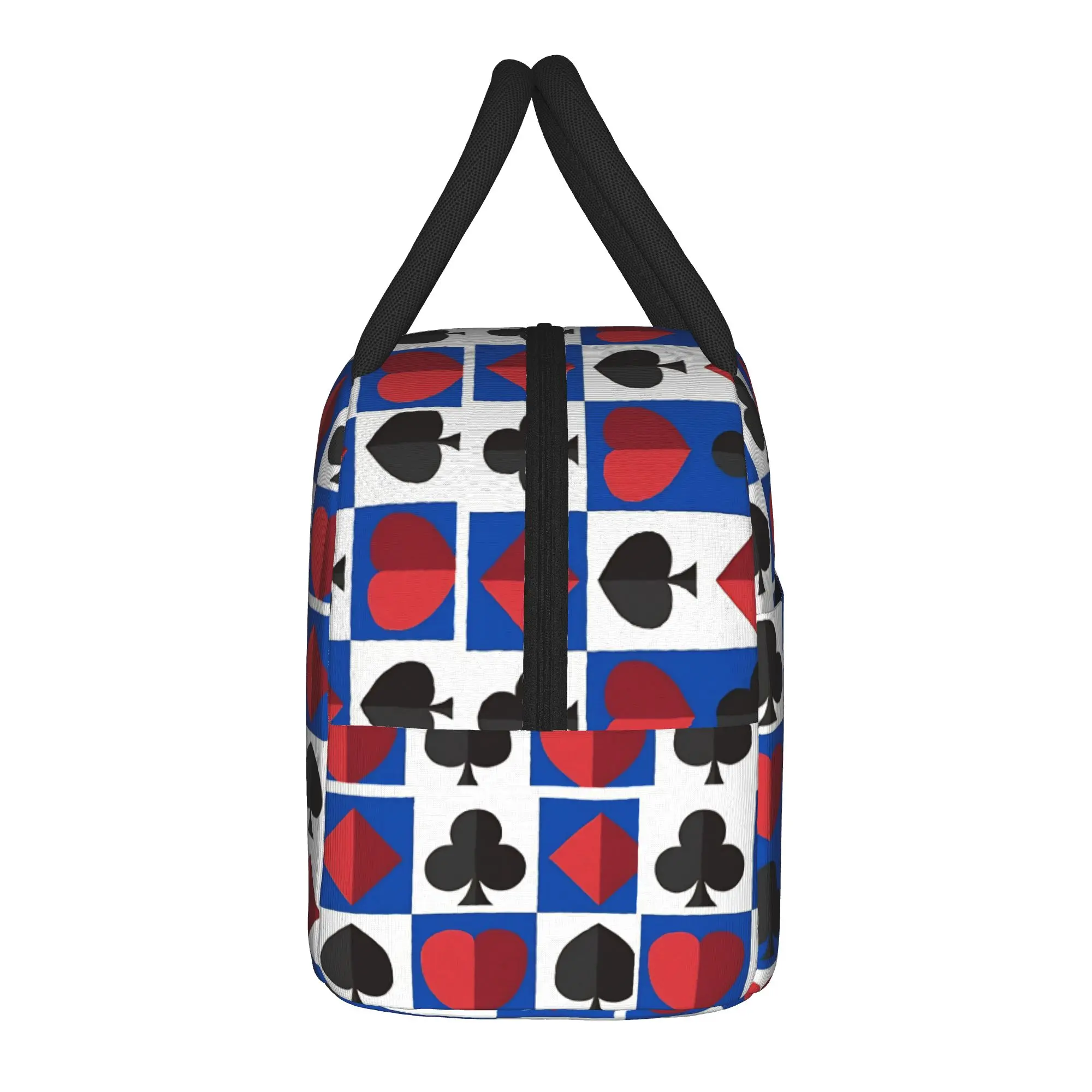 Playing Cards Poker Insulated Lunch Bag Large  Reusable Thermal Bag Tote Lunch Box College  Picnic Bento Pouch