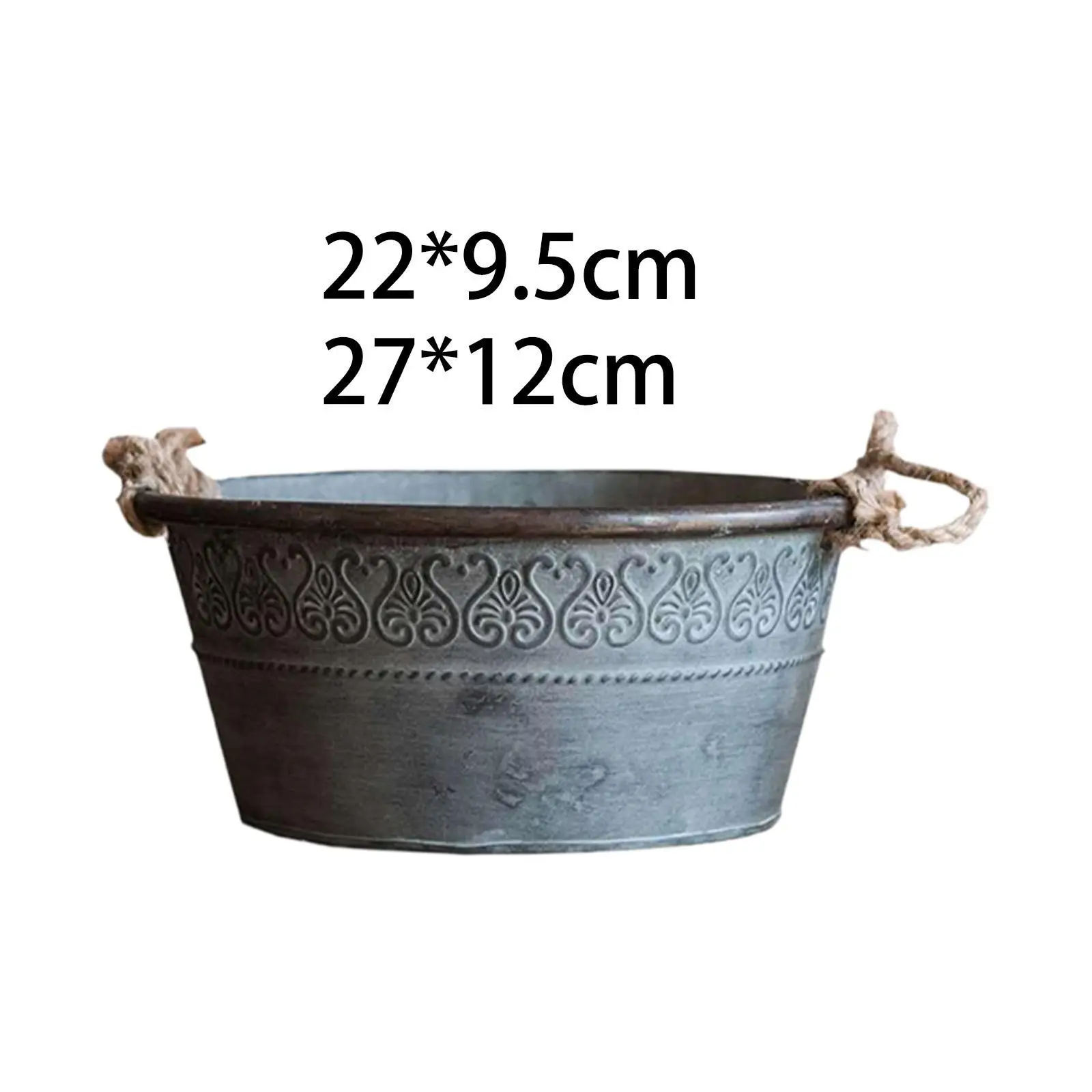 Flower Bucket Metal Planter Gift Decorative Metal Flowerpot Decorative Tin Pails for Room Indoor Office Outdoor