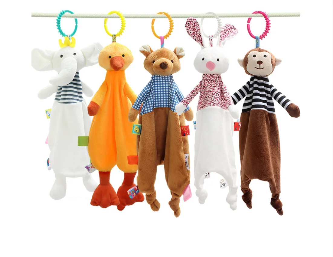 Baby-Sicherheitsdecke, Plüschtier, Unisex, weiches Stofftier, Hase, Bär, beruhigende Kinder, Lovey-Spielzeug für Neugeborene, Jungen und Mädchen, Geschenke