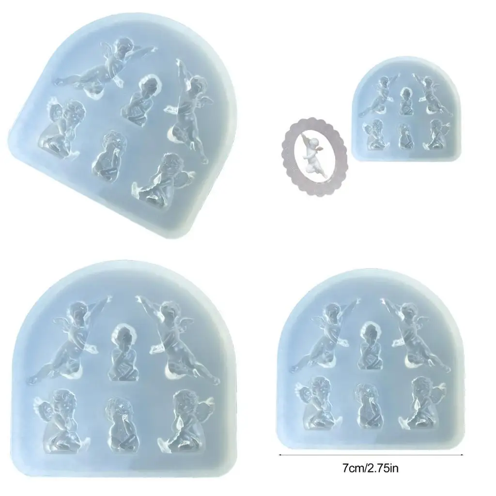 

J78F Flexible Silicone Molds Angel Accessories Molds Jewelry Making Moulds Silicone Adornment Molds Hand-Making Supplies
