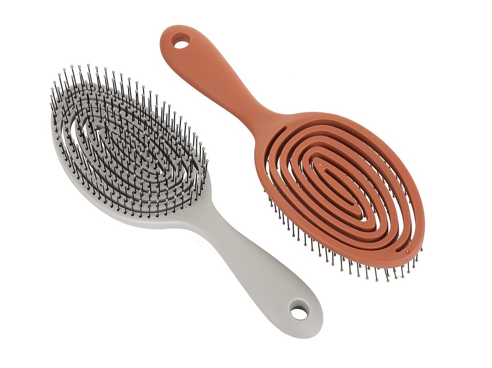  Vented Detangler Brush for Wet & Dry Hair - Soft Elastic Massage Comb-Tangle Hair Brush for All Hair Types