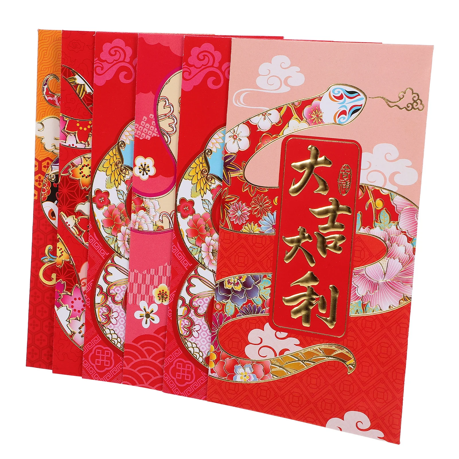 30Pcs Snake Zodiac Red Envelopes Cartoon Style Chinese New Year Money Packets Lucky Money Envelopes New Year Red Envelope