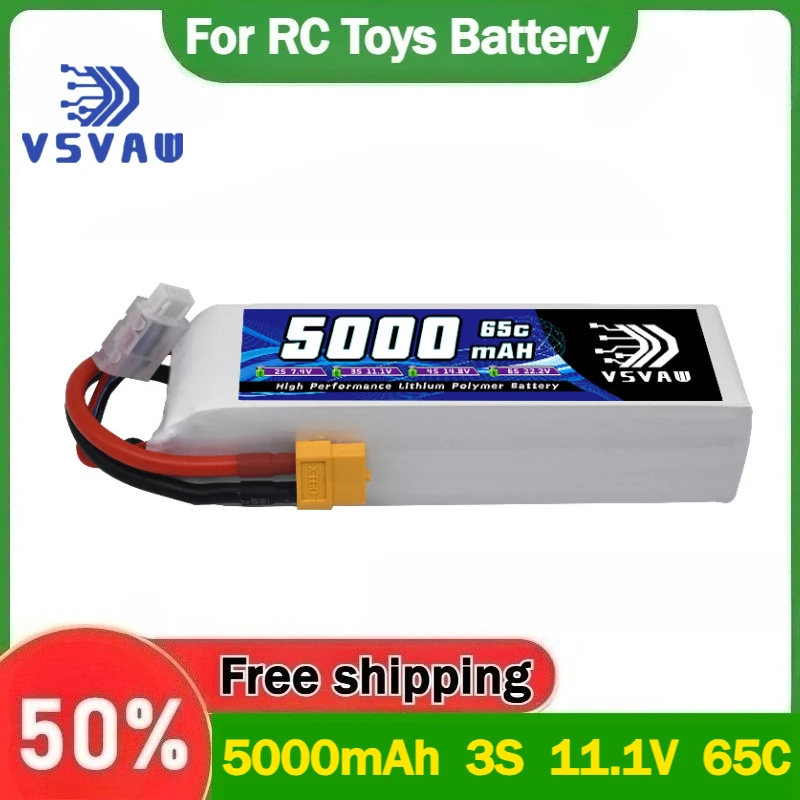 

5000 мАч 3S 11,1 В 65C Модель радиоуправляемого автомобиля с дистанционным управлением, модель лодки, танк, литиевая батарея для вертолета