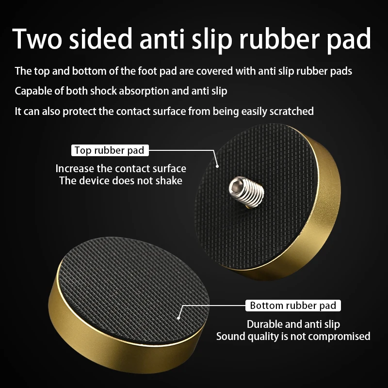 HIFI foot pad 4pcs aluminum alloy shock-absorbing and anti slip foot pad speaker amplifier bracket foot pad gold/silver/black