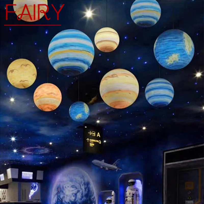 

FAIRY Wedding Planet Chandelier Sun Moon Stars Sky Top Stage Store Bar Restaurant Kindergarten Decoration