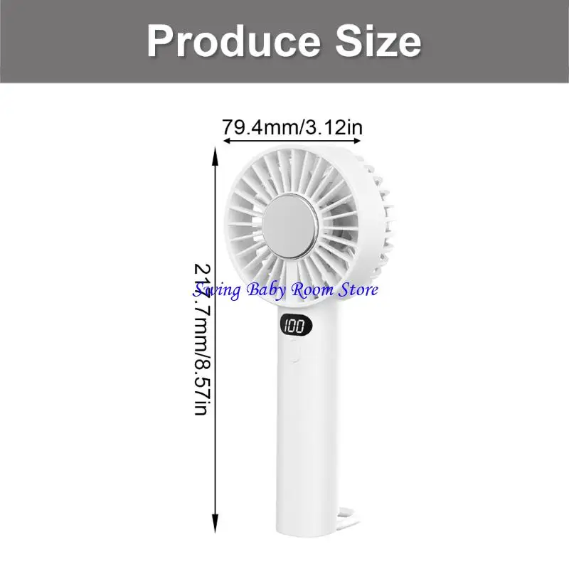 K1AD مروحة مصغرة هادئة للمنزل والنشاط في الهواء الطلق محمولة الرياح القوية محمولة محمولة محمولة