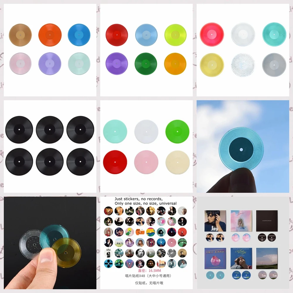 6 uds 1/6 casa de muñecas en miniatura simulación LP grabar escena de vida música para muñeca Blyth accesorios para niños Juguetes