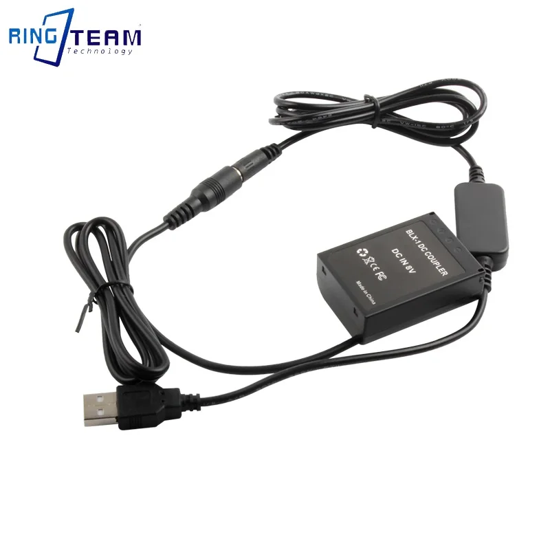 العلامة التجارية الجديدة USB إلى تيار مستمر ذكر 8 فولت كابل الطاقة + BLX-1 الدمية البطارية BLX1 مقرنة ل أوليمبوس OM-1 OM1 مرآة