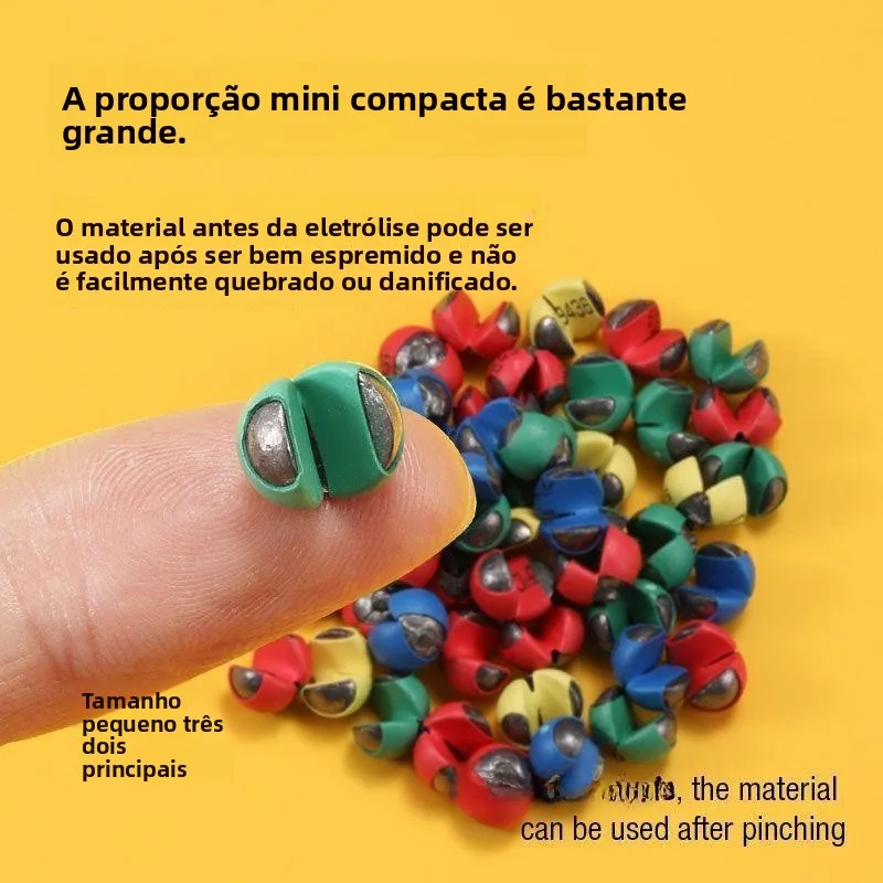 Pesos de Pesca em Chumbo com Clipe, Tipo Boca Aberta, Sem Danos à Linha, Acórios para Pesca em Água Saada, Pesos de Esta...