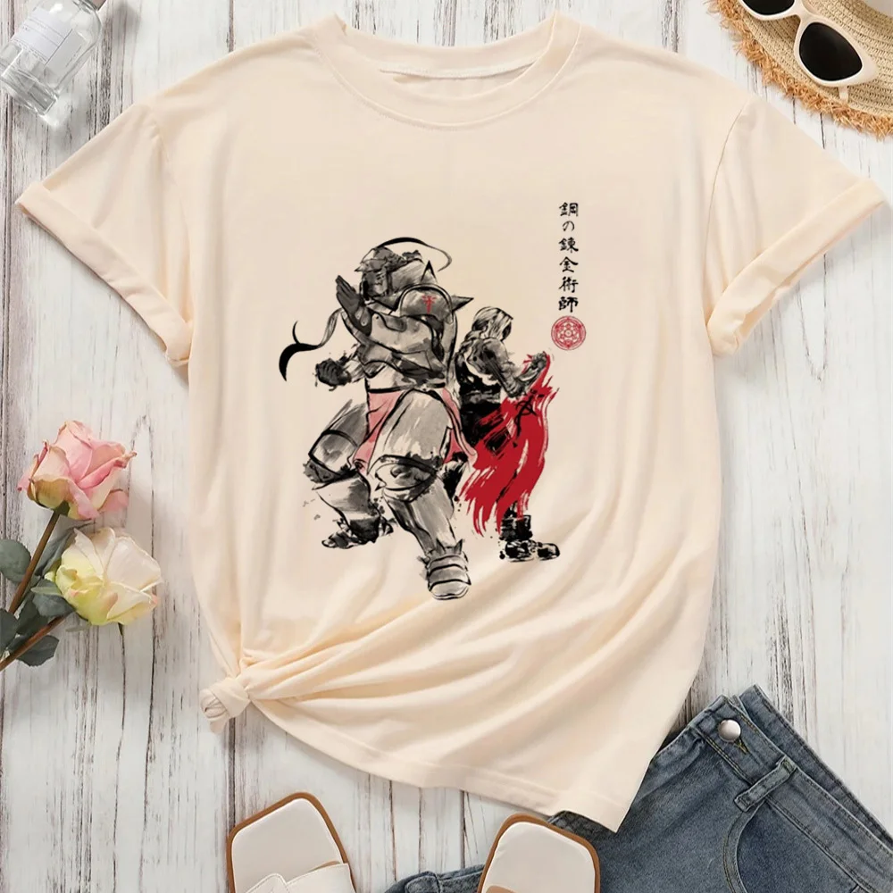 Image of Fullmetal Alchemist top tees teen Classic harajuku kawaii University Y2k t-shirt Colorful Vintage graphic hip hop Digital