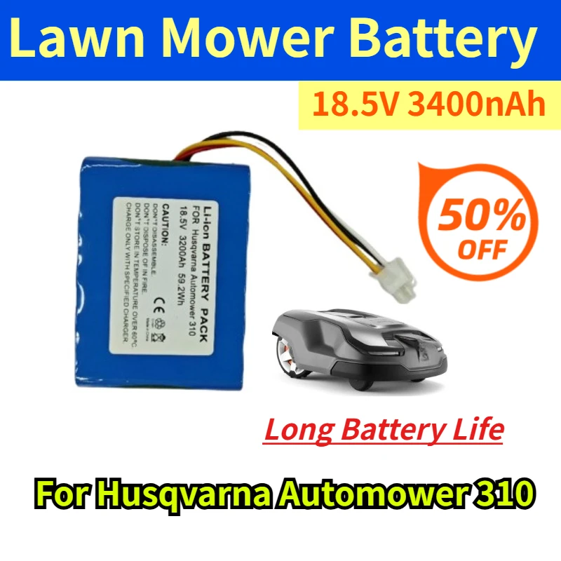 

Long Battery Life 18.5V 3400nAh Lawn Mower Battery for Husqvarna Automower 310