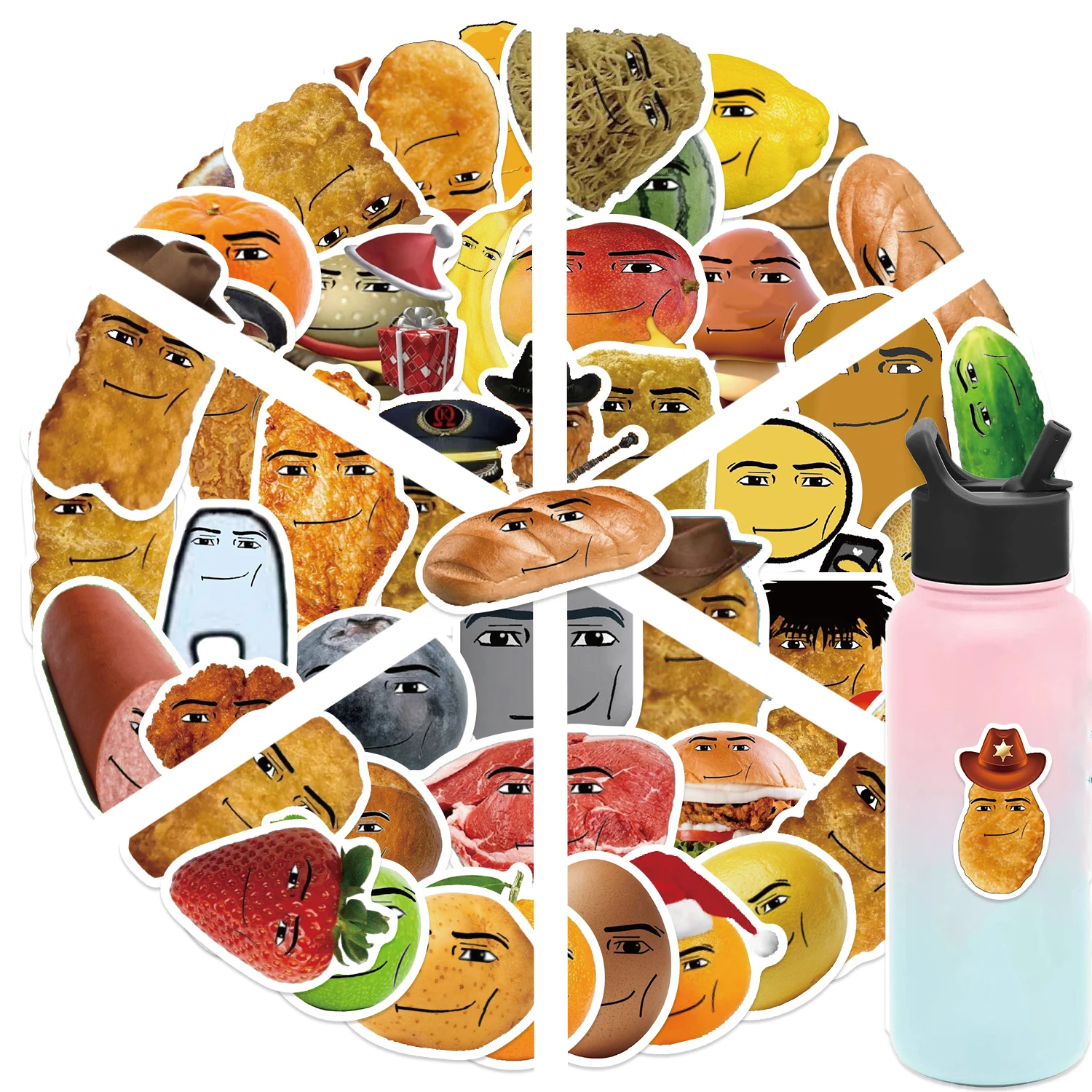 56/118 قطعة مضحك الفائز ابتسامة الدجاج الكتلة ميمي ملصقات ملصقات الزخرفية ل قضية الهاتف المحمول دفتر اللوحي كوب ماء