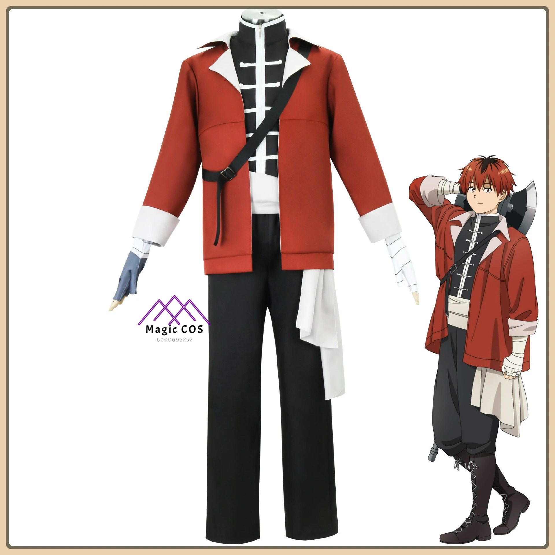 

Frieren: Beyond Journey's End Heitarke Cosplay Costume Unisex Adjustable Twin-Tail Wig Suit Anime Costume for Role Playing