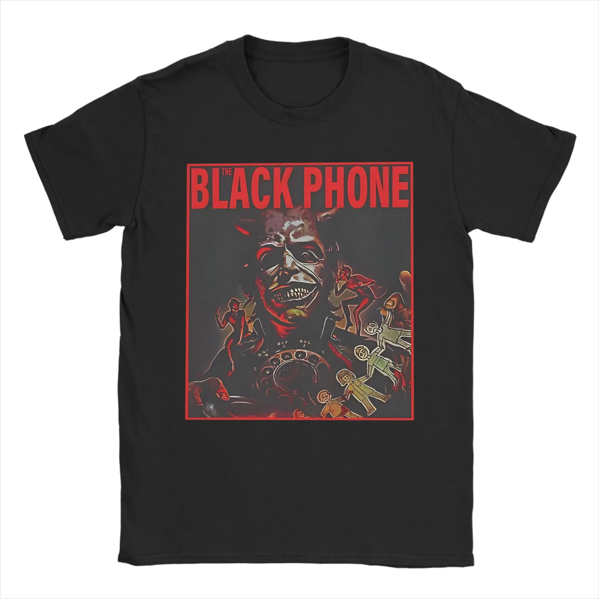 

Summer The Black Phone Horror Movie Fashion T Shirts Cotton Tee Shirt for Mens Awesome Custom DIY Short Sleeve Top Tees