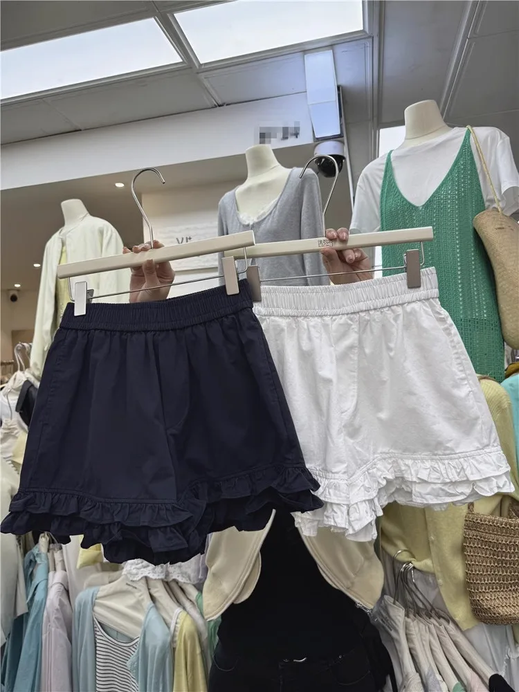 

High Waist Lace Trim ort Pants Women's Summer Korean Sle Outfit Spicy Girl ort Pants Trendy plus Size Commute Sle