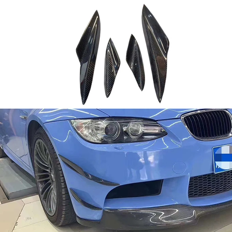 E90 E92 E93 Carbon Fiber Fibre Front Lip Spoiler Wing Canards Fit For 3 Series E90 E92 E93