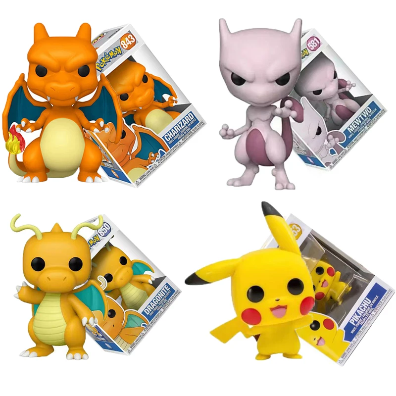 2023 Pokemon Anime Figure Toys Pikachu Charizard Mewtwo Decoration Ornaments Action Figure for Children Birthday Toy Gifts