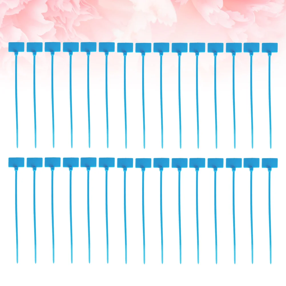 

250Pcs Heavy Duty Zip Ties 4x150mm Blue for Network Cables Power Lines with Marking Labels Zip Ties with Labels