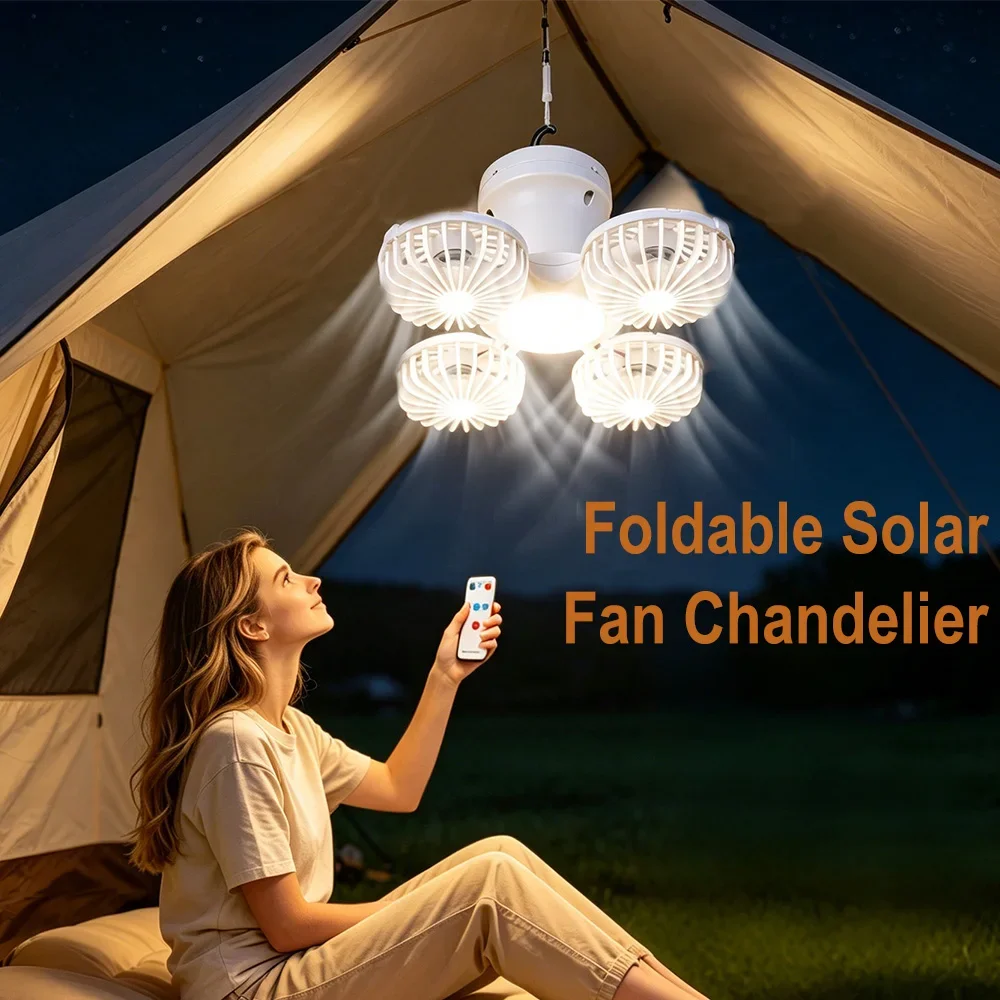 

Портативный кемпинговый вентилятор BORUiT с солнечной зарядкой, USB-подключением, светодиодной подсветкой для палатки, складной, подвесной, для походов и кемпинга