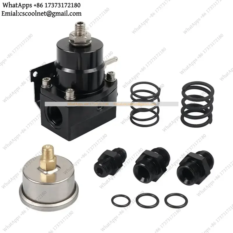 JS02 FPR-1046 Fuel Pressure Regulator Kit 3-70PSI Adjustable For E85 Engines With AN8 Feed Port And AN6 Return Port