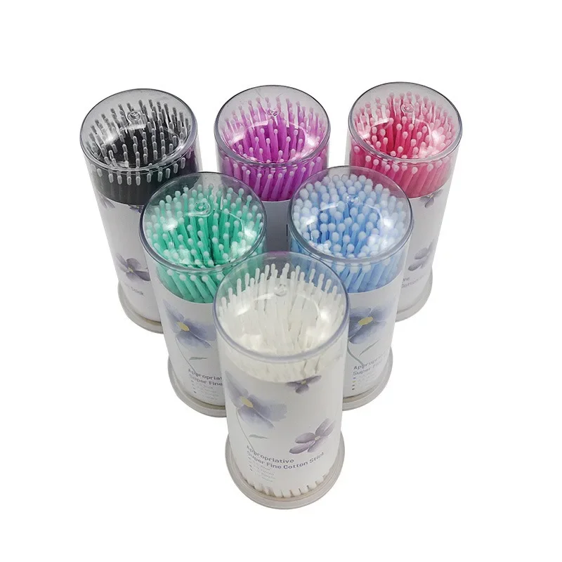 12 Bottles Micro Brushes Make Up Eyelash Extension Disposable Eye Lash Glue Cleaning Brushes Free Applicator Sticks Makeup Tools