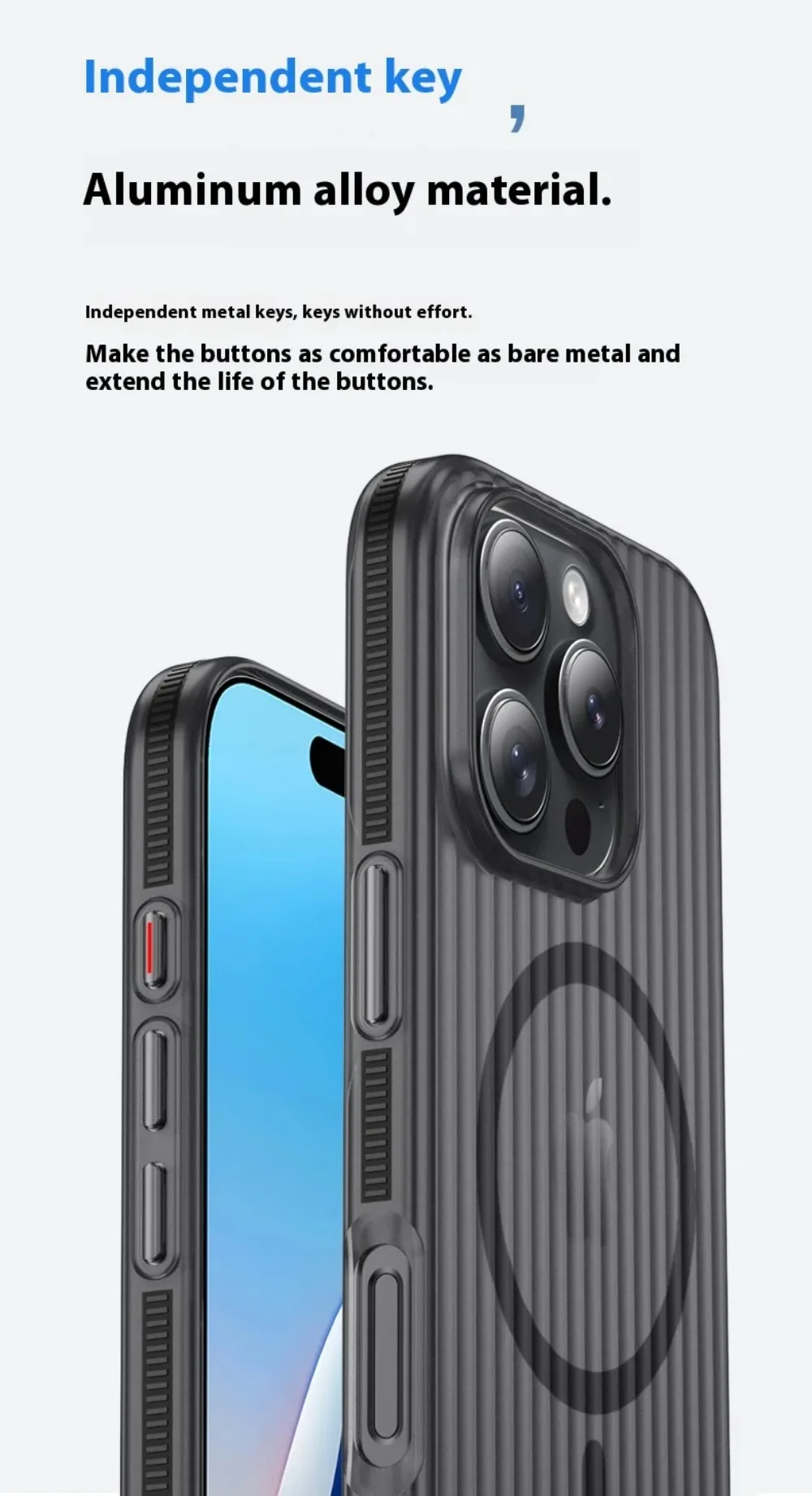 3D Corrugated For Magsafe Magnetic Phone Case For iPhone 18 17 Air 16 E 15 14 13 12 Pro Max Plus Non-slip Hard Matte Clear Cover