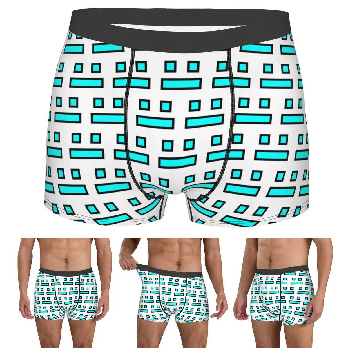 

Boxer Underpants Shorts Video Game Geometry Dash Panties Men Soft Underwear for Homme Man Boyfriend Gift