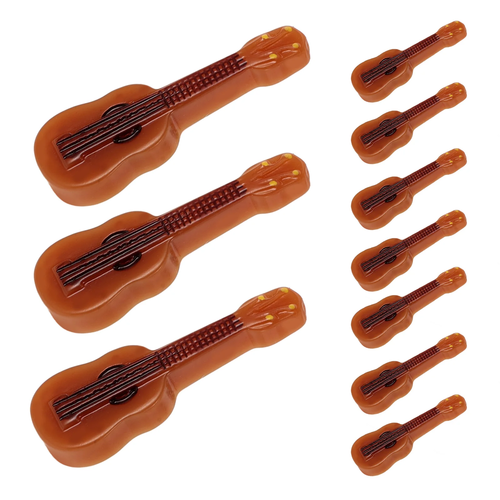 

10 Pcs Accessories Guitar Model Toy House Tiny Resin Miniature Musical Instrument