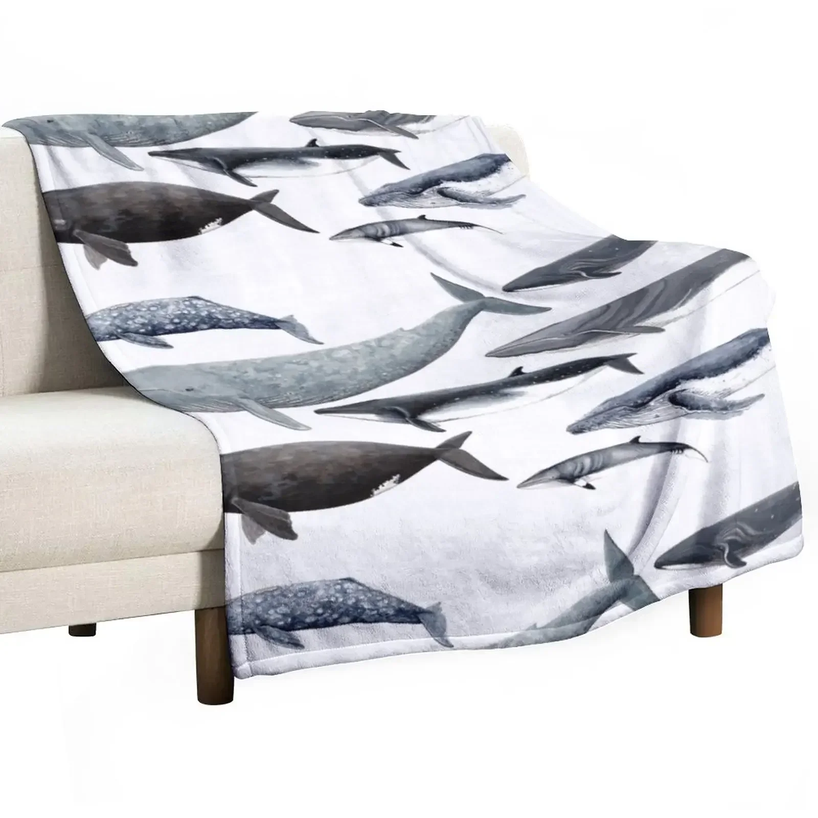 

Whales and right whale Throw Blanket Thins Bed christmas decoration Winter beds Blankets