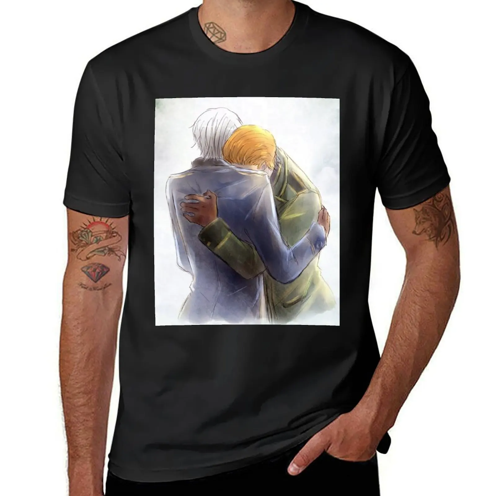 

Aph Prussia x Aph Germany T-Shirt oversizeds Short sleeve tee mens graphic t-shirts anime