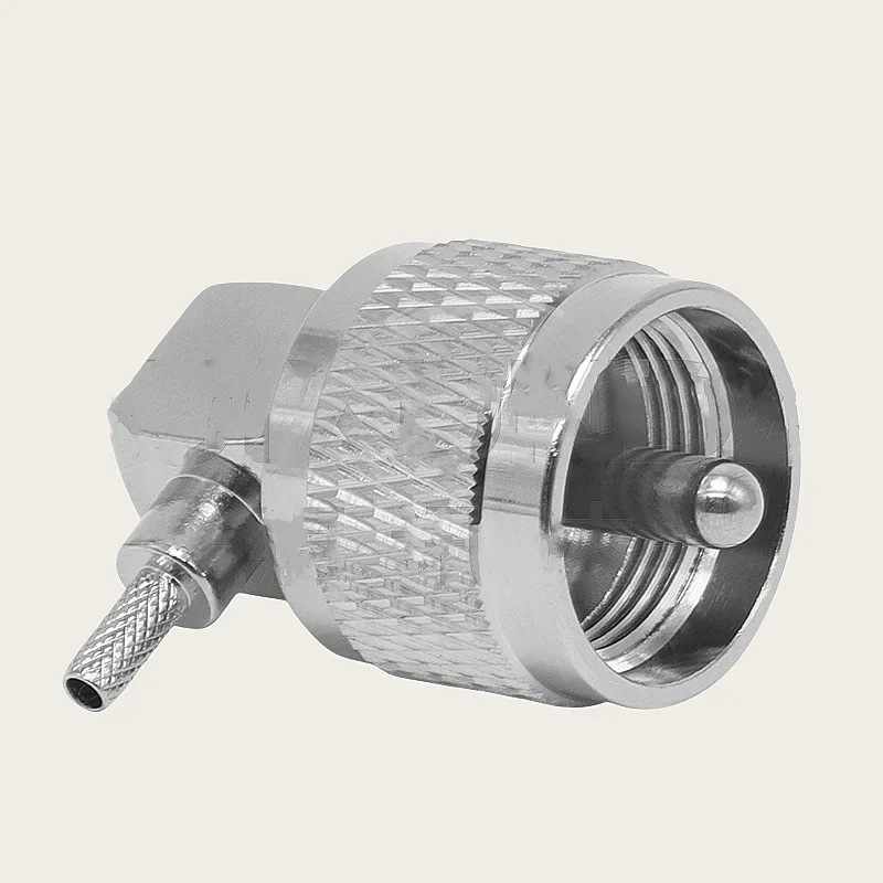 

10 шт./лот UHF мужской обжимной прямоугольный 90 градусов припой для кабеля RG316 RG174 RF разъемы