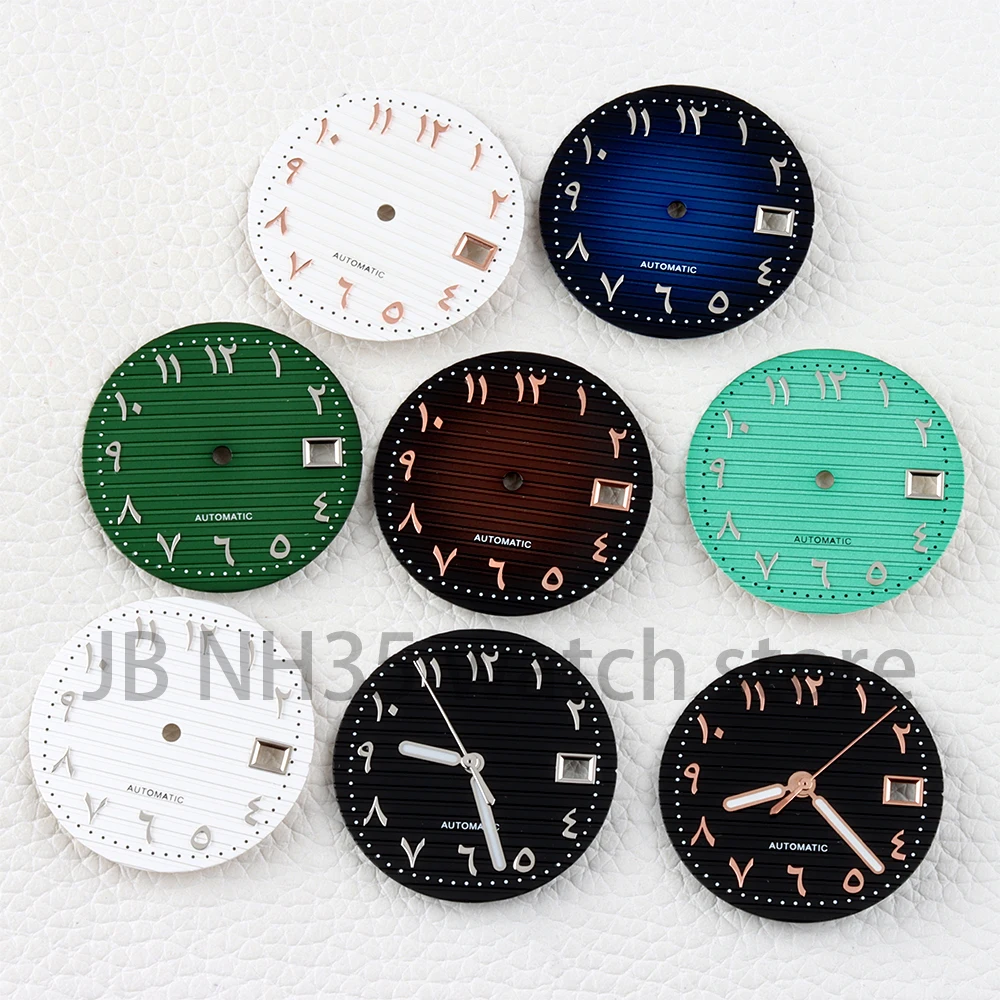 

29.8mm NH35 Black/Green/White Dial Hands Green Luminous For Modification Nautilus NH35 NH36 NH38 Movement Watch Accessories