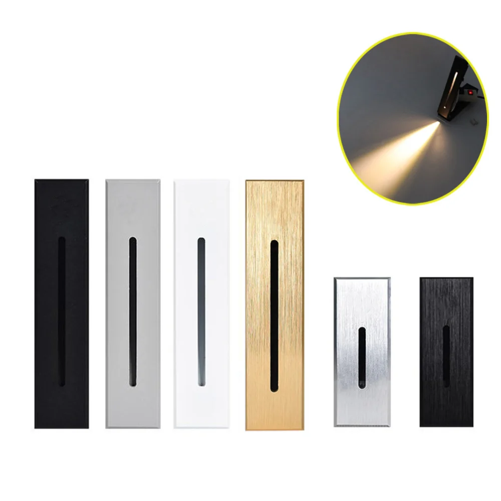 

Slim Wall Stairs Light LED 3W Wall + Lamps Step Lamp Indoor lighting Nightlight Stairway Led Corridor Foyer Kitchen Hallway Lamp