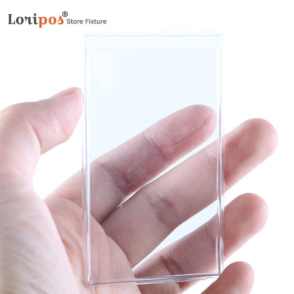 Transparent Label Bag Soft Thickened Plastic Card Holder Nameplate Sleeve Insert Paper Tag Marking Vinyl Ticket Pocket Small