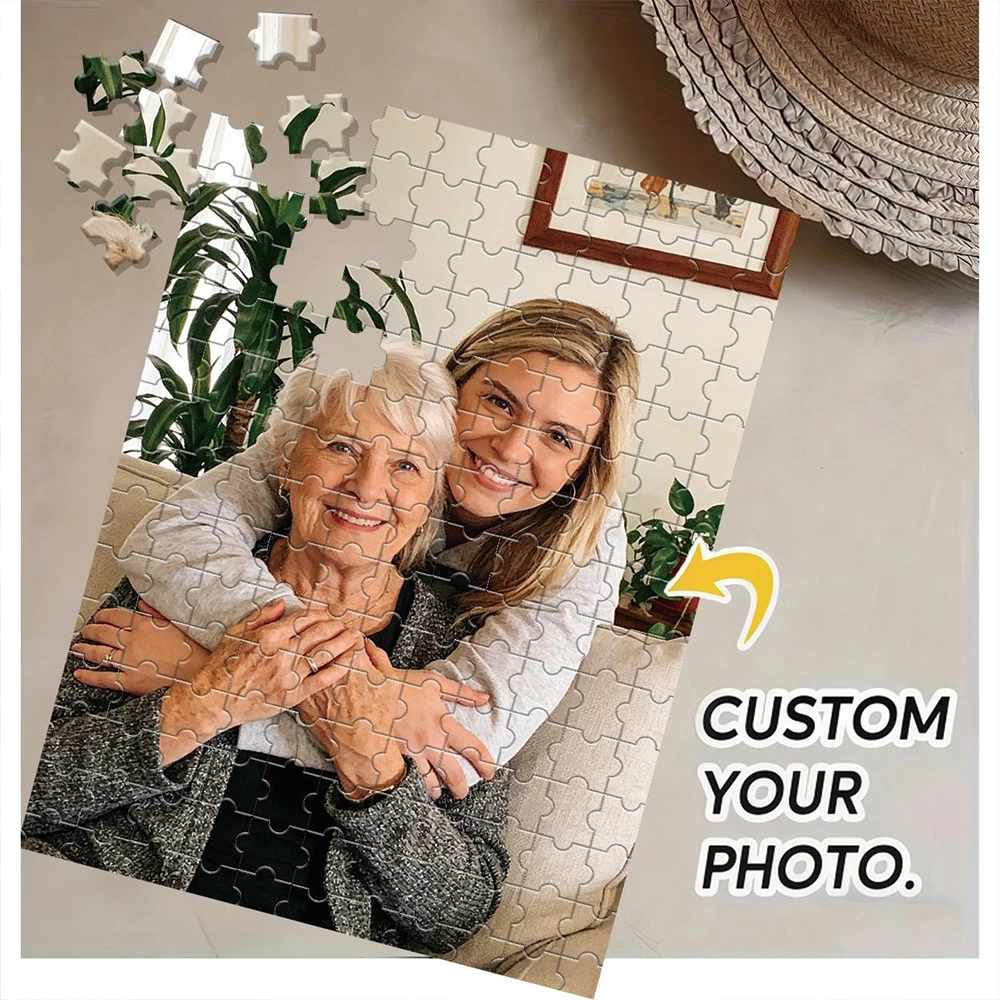 35/300/500/1092pcs Personalized Custom Photo Puzzle Family Photos Custom Photo Portrait Puzzle Handmade Birthday Gift