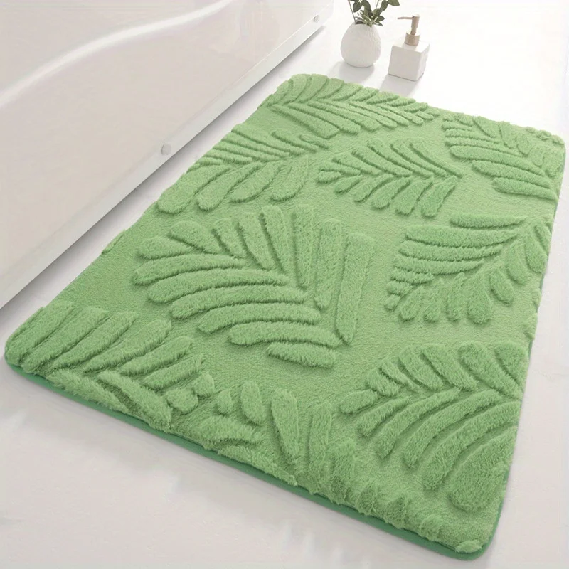 Memory Foam Bath Mat, Absorbent Non-Slip Bathroom Rug, Soft Polyester Imitation Rabbit , Machine Washable