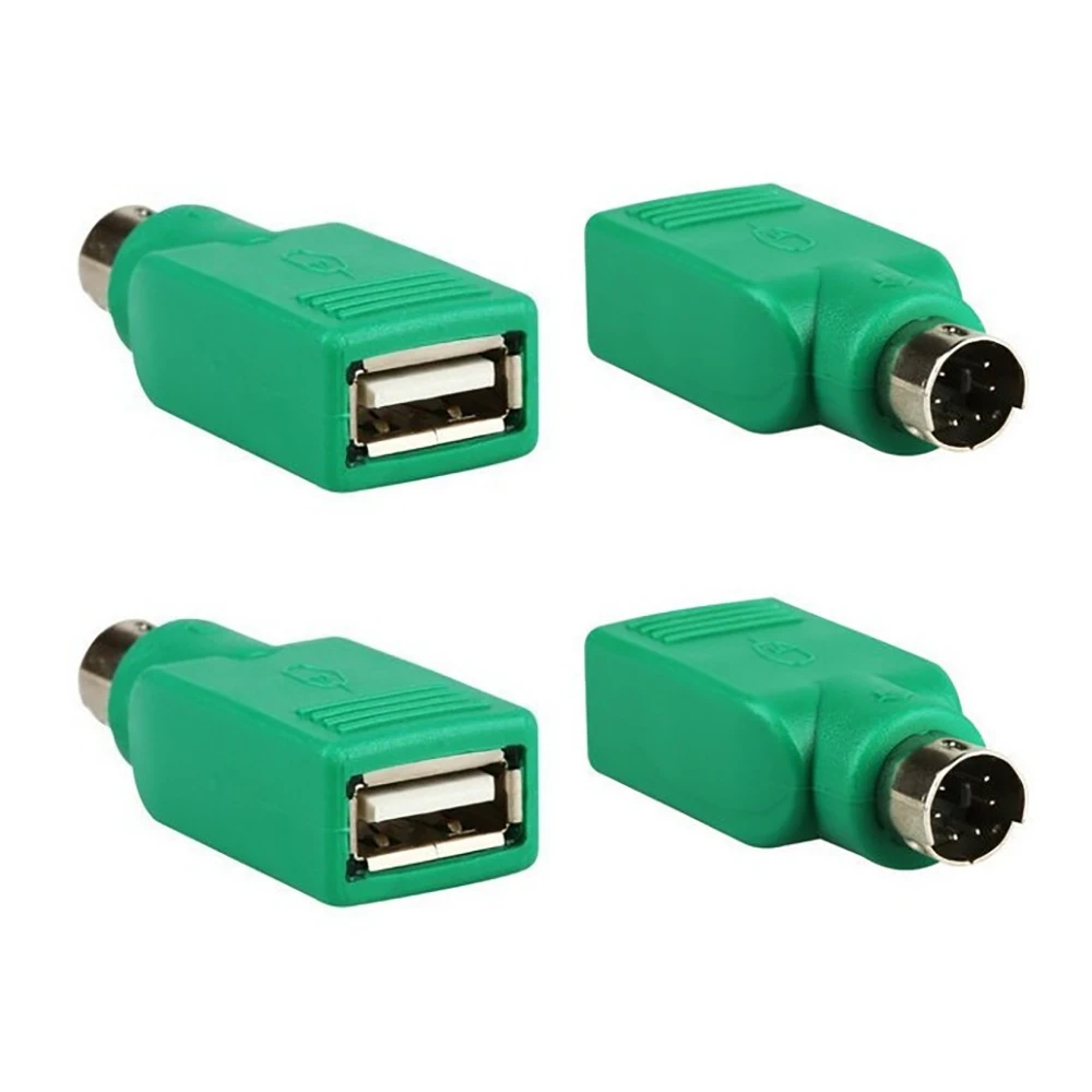 

1-3pc PS2 Male to USB Female Convert Adapter Desktop PC PS2 Connector to USB Keyboard Mouse Converter Computer Accessories