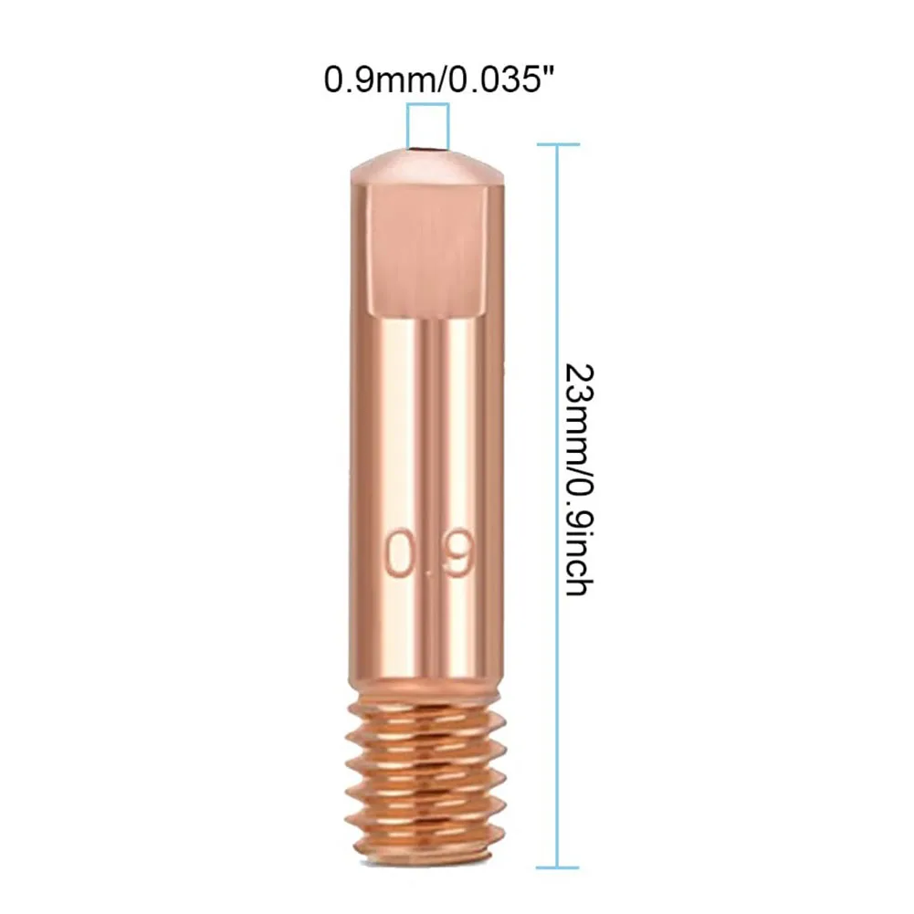 Flux Core Gasless Nozzle Conductive Tips For MIG Welding Contact Tip 0.8/0.9mm For 14AK Welding Equipment Soldering Accessories