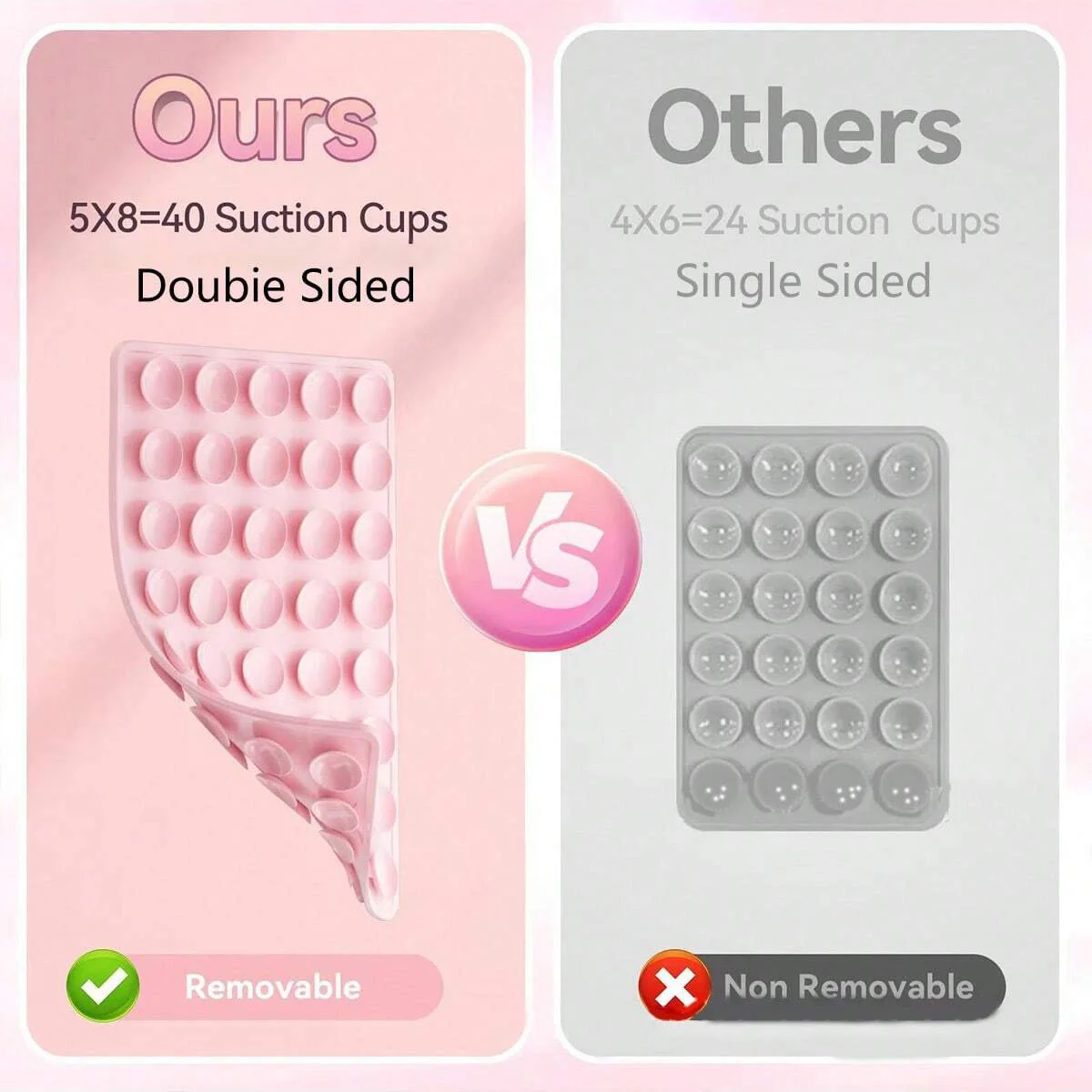 حامل أكواب شفط من السيليكون متعدد الوظائف مكون من 40 قطعة، غير قابل للانزلاق، حامل هاتف سيلفي محمول ومنقول #5