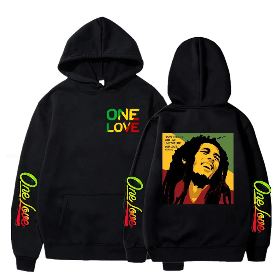 Rapper Bob Marley Hoodie Men's Fashion Printed Sweatshirt Boys' Hip Hop Hoodie Legend Reggae One Love Hoody Good Men's Clothing