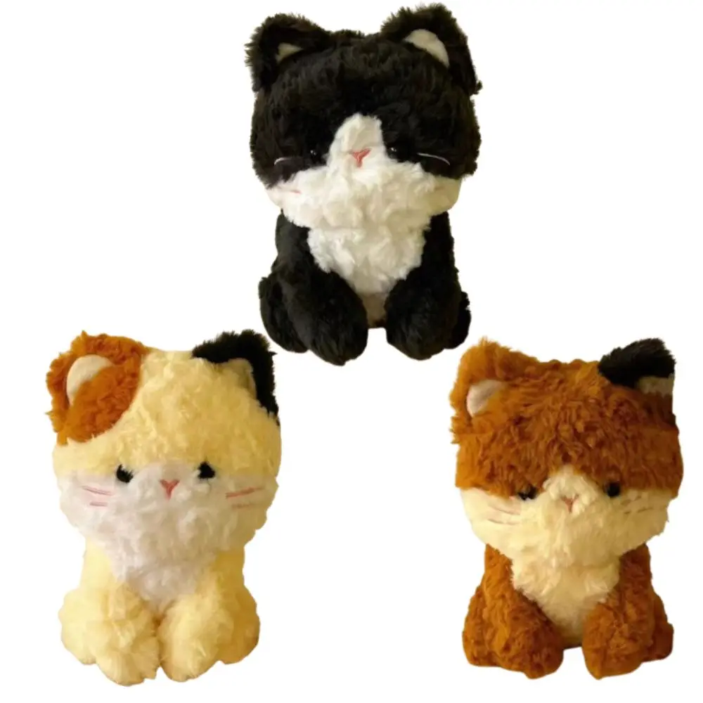 Kawaii PP Cotton Simulation Cat Toys Fluffy Collection Stuffed Animals Cat Doll Soft Cartoon Pussycat Gifts