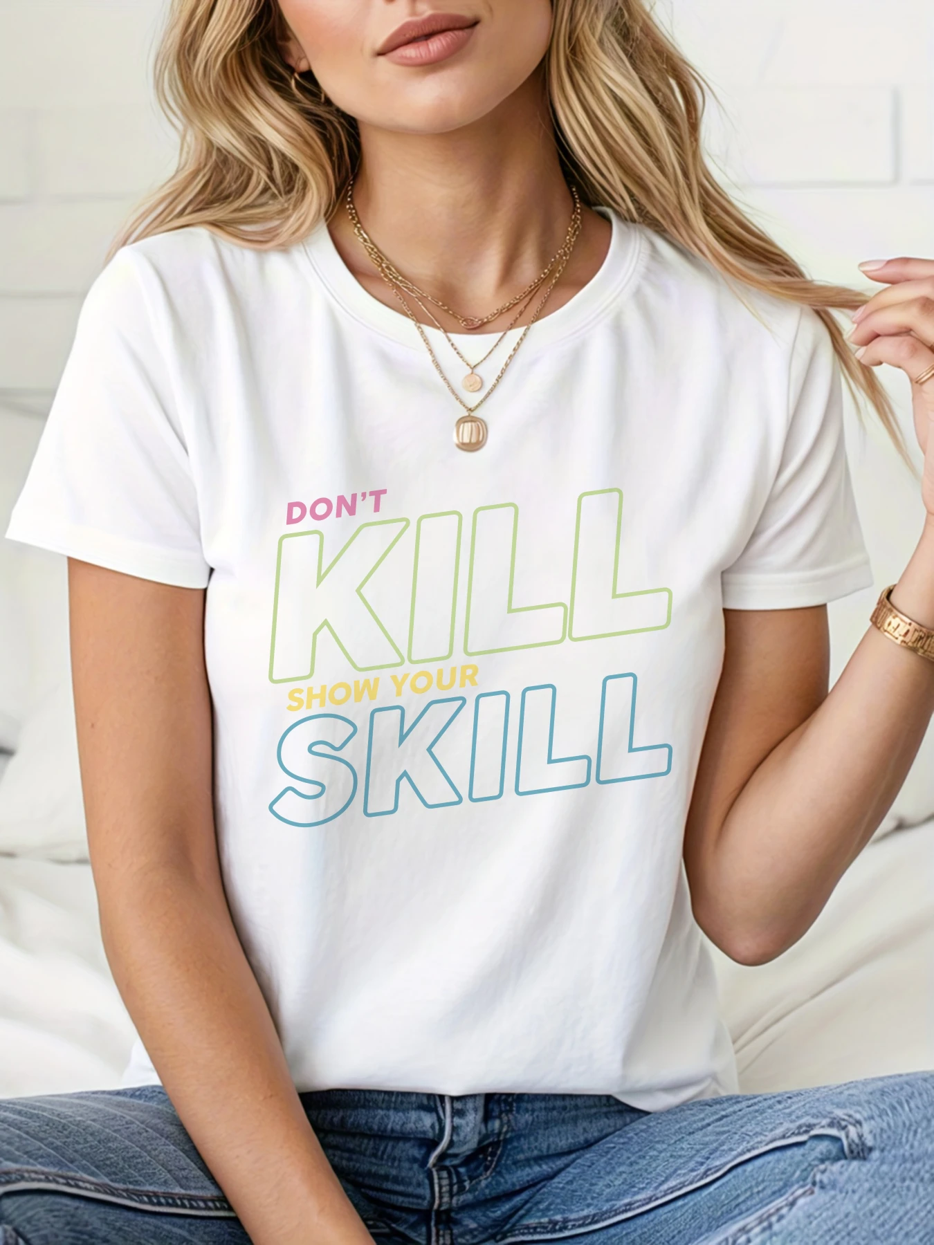 

Women Tshirts Vintage Street Breathable Comfortable Print Short Sleeve Fashion Personality Top Loose cotton Sports Tshirt Female