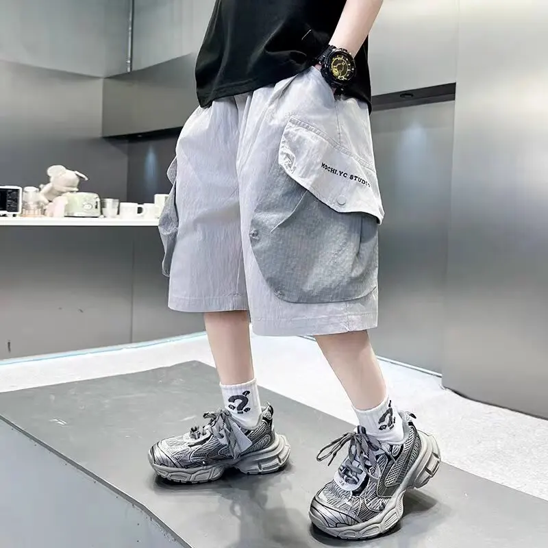 2026 Summer Breathable Quick Drying Boys' Shorts Daily Casual Sports Shorts High Street Fashion Kids Clothing Boys Short Pants