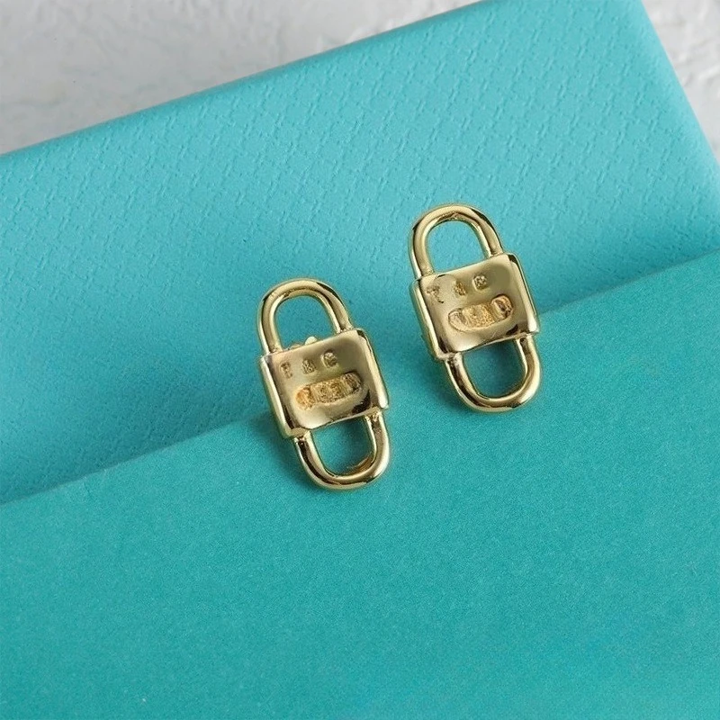 رسالة مزدوجة مشبك قفل رئيس قلادة سوار سلسلة سميكة التجارة الخارجية الكلاسيكية أقراط بسيطة