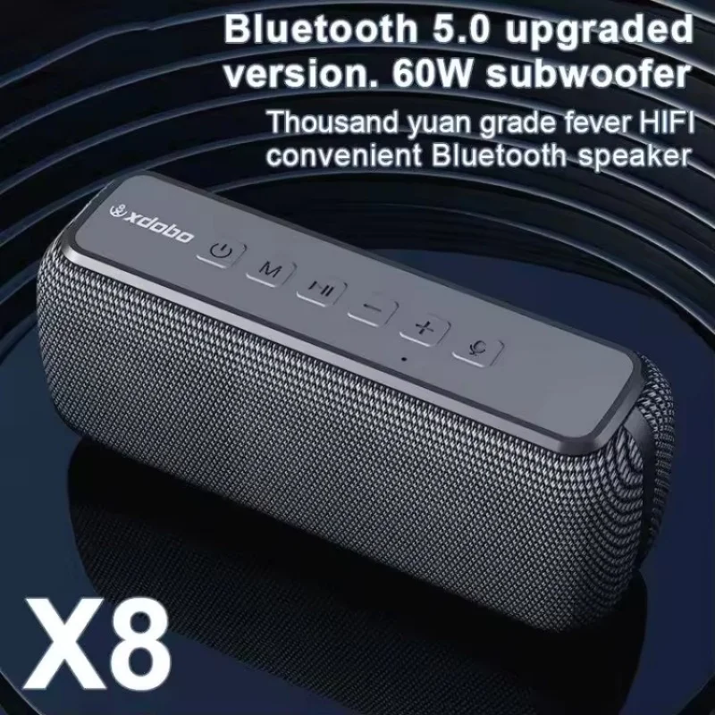 

60W Powerful Subwoofer Wireless Bluetooth Speaker XDOBO X8 Audience Boombox Portable Sound Column Stereo Surround Type-C/AUX/TWS