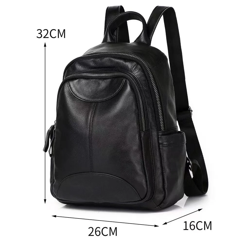 Vintage Women Genuine Leather Backpack Casual Daily Dayback Large Capacity Travel Shool Bag 2026 New - view 3