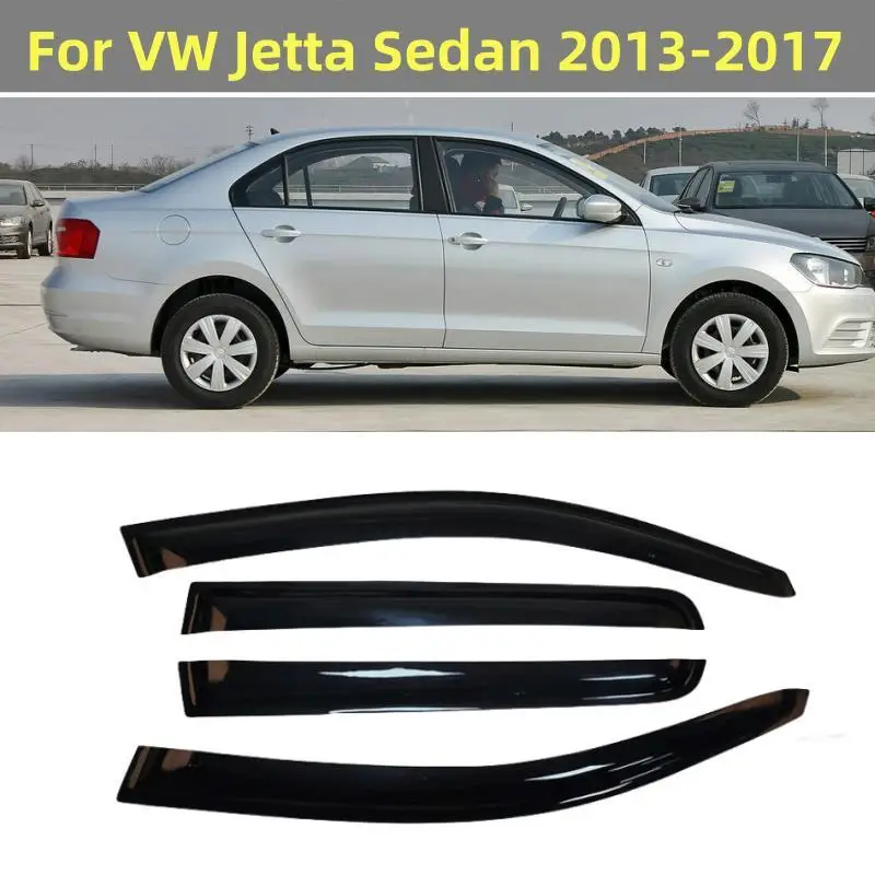 

For VW Jetta Sedan 2013 2014 2015 2016 2017 Window Visor Deflector Sun Rain Guard Vent Shade Shelter Car Styling Accessories