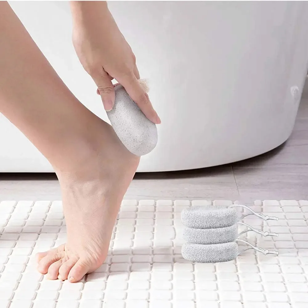 Image of Neuer Elliptischer Natürlicher Bimsstein für Füße, Hartes Peeling-Werkzeug, Zubehör zum Schleifen von Fußhaut, Hornhautentferner, Fußpflege