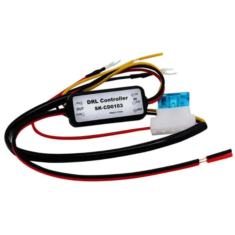 【MO】Controlador DRL para Auto, Arnés de Relé para Luces LED de Circulación Diurna, Regulador de Intensidad, Encendido/Apagado, 12-18V, Control de Faros Antiniebla